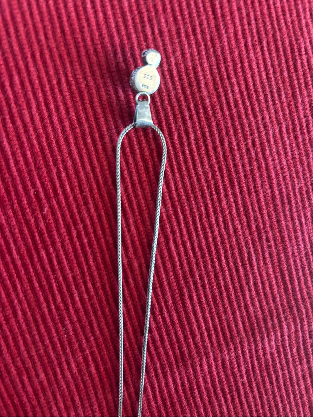 Elegant Vintage monsoon Sterling Silver Pearl pendant Necklace Marked mnsn 925 - Picture 6 of 7